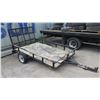 Image 1 : SMALL TRAILER - TIRES ARE FLAT - HAS SOME RUST, REGISTRATION UNKNOWN