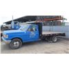 Image 1 : 1989 FORD F350 FLATBED TRUCK 12" BED V8 DIESEL -DOES NOT RUN