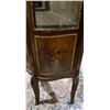 Image 2 : FRENCH INLAID & ORMULU CURVED GLASS CURIO CABINET