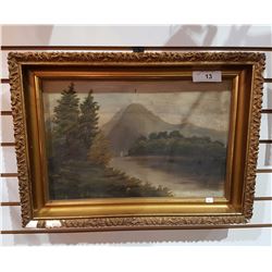 GILT FRAMED OIL PAINTING APPROX 22" X 16"