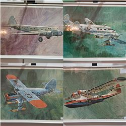 SET OF 4 CP AIR PRINTS APPROX 12" X 16"