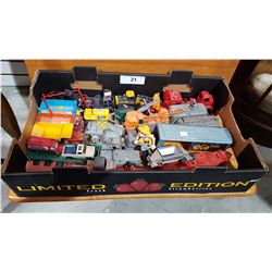 BOX LOT OF 24 VINTAGE DIE CAST TOYS
