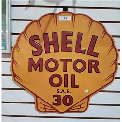 SHELL MOTOR OIL SST SIGN APPROX 22" X 23"