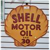 Image 1 : SHELL MOTOR OIL SST SIGN APPROX 22" X 23"