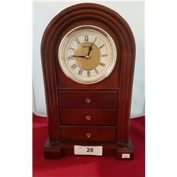 SEICO JEWELRY BOX CLOCK 13" HEIGHT