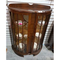 1920'S ENGLISH CURVED DISPLAY CABINET