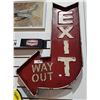 Image 1 : EXIT ARROW SIGN APPROX. 33" X 20"