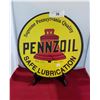 Image 1 : PENNZOIL SST TIN SIGN 12" DIAMETER