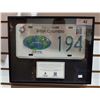 Image 1 : FRAMED BC APEC LICENSE PLATE