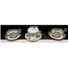 Image 1 : 3 ENGLISH BONE CHINA TEACUPS/SAUCERS