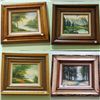 Image 1 : 4 FRAMED OIL PAINTINGS APPROX 15.5" X 17"