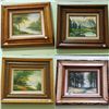 Image 1 : 4 FRAMED OIL PAINTINGS APPROX 15.5" X 17"