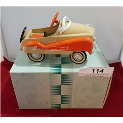 MINIATURE DIE CAST PEDAL CAR W/BOX