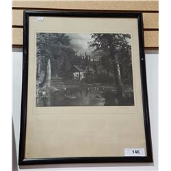 FRAMED ALBERTA PHOTO SIGNED SAVAGE APPROX 21" X 17"