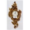 Image 1 : GILT WALL CLOCK APPROX 16" LONG