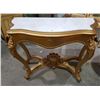 Image 1 : MARBLE TOP GILT HALL TABLE