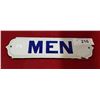 Image 1 : ANTIQUE PORCELAIN MEN'S BATHROOM SIGN