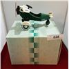 Image 1 : MINIATURE DIE CAST GREEN/WHITE AIRPLANE PEDAL CAR