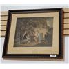 Image 1 : FRAMED PRINT TITLED COTTAGERS APPROX 25" X 29.5"