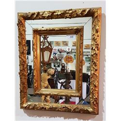 GILT FRAMED MIRROR 28.5  X 23.5 