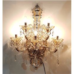 OPULENT CRYSTAL DROP WALL SCONCE