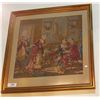 Image 1 : FRAMED VICTORIAN THEMED TAPESTRY APPROX 25.5" X 25.5"
