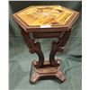 Image 1 : INLAID PARLOUR TABLE W/HIGHLY CARVED BASE