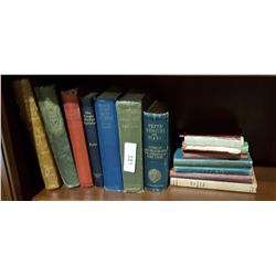 SHELF LOT OF 14 ANTIQUE/VINTAGE BOOKS