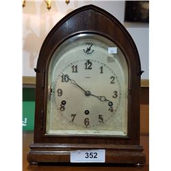 BIRKS WESTMINSTER CHIMES MANTLE CLOCK W/PENDULUM AND KEY IN WORKING ORDER