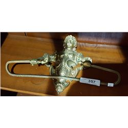 BRASS FIGURAL TOWEL HOLDER