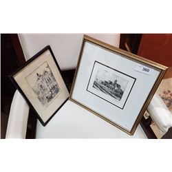 2 FRAMED PRINTS