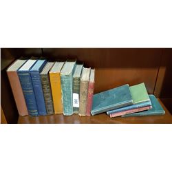 SHELF LOT OF 14 ANTIQUE/VINTAGE BOOKS