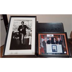 2 FRAMED PHOTOS DAVID BROWN