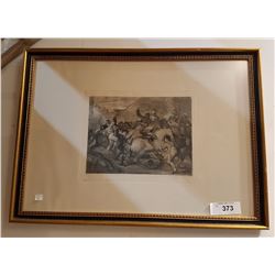 GOYA PRINT TITLED EPISODIO DEL DOS DE MAYO APPROX 14.5" X 22.5"