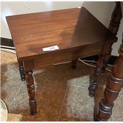 WALNUT SIDE TABLE MATCHES THE UPCOMING VANITY