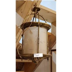 VICTORIAN BRASS HANGING LIGHT