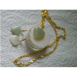 EARRINGS AND NECKLACE SET - SEMI-PRECIOUS STONES