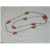 Image 2 : NECKLACE - JASPER CARVED BLOCKS ON REALLY LONG CHAIN - 58"