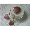 Image 2 : NEW EARRINGS & PENDANT SET - JASPER STONE HEARTS