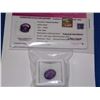 Image 1 : GEMSTONE - CERTIFIED 5.86CT VIOLET COLOR NATURAL AMETHYST  - OVAL FACETED - INCLUDES GEMSTONE ANALYS