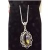 Image 1 : NECKLACE - CUSTOM MADE LARGE AMETRINE BAZEL SET IN STERLING SILVER - RETAIL ESTIMATE $200