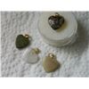 Image 1 : ASSORTED HEART PENDANTS - JASPER STONE HEARTS 4 TTL