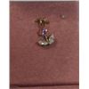 Image 1 : PENDANT - NEW - FLOWER DESIGNED 10K YELLOW GOLD WITH CUBIC ZIRCONIA STONES - WITH CERTIFICATE $450