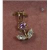 Image 4 : PENDANT - NEW - FLOWER DESIGNED 10K YELLOW GOLD WITH CUBIC ZIRCONIA STONES - WITH CERTIFICATE $450