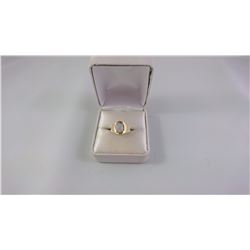 14KT YELLOW AND WHITE GOLD LADIES RING SET WITH ONE OVAL OPAL REPLACEMENT VALUE $395