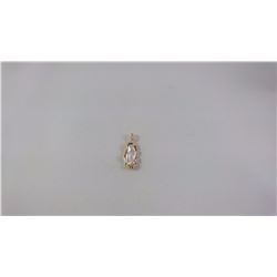 14KT YELLOW GOLD PENDANT SET WITH ONE LONG BAROQUE FRESHWATER PEARL REPLACEMENT VALUE $375
