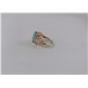 Image 2 : 14KT YELLOW GOLD LADIES RING SET WITH ONE OVAL CUT PALE BLUE TOPAZ TW 4.8GRAM REPLACEMENT VALUE