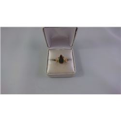 14KT YELLOW GOLD LADIES RING SET WITH ONE PEAR SHAPED TRIPLET AMMONITE SHELL TW 4.2G REPLACEMENT