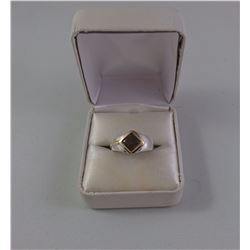 14KT YELLOW GOLD LADIES RING SET WITH ONE SQUARE CUT TRIPLET AMMONITE SHELL TW 4 GRAM REPLACEMENT