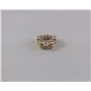 Image 2 : 14-18 KT YELLOW AND WHITE GOLD LADIES RING (SOLDERED WITH DAMAGE TO SHANK) SET WITH 1 M-C STONE 10